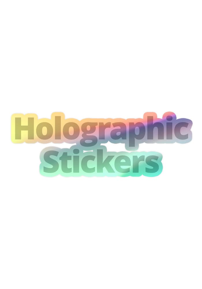 Kiss-Cut Holographic Stickers – Grey